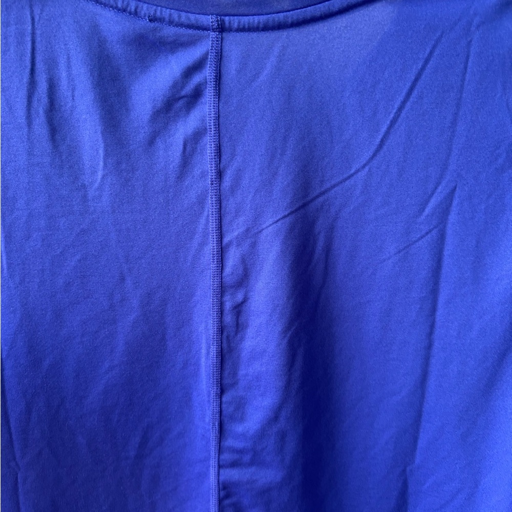 Nike Dri Fit Short Sleeve Round Neck Blue Shirt Women Large Activewear Workout - Picture 7 of 11